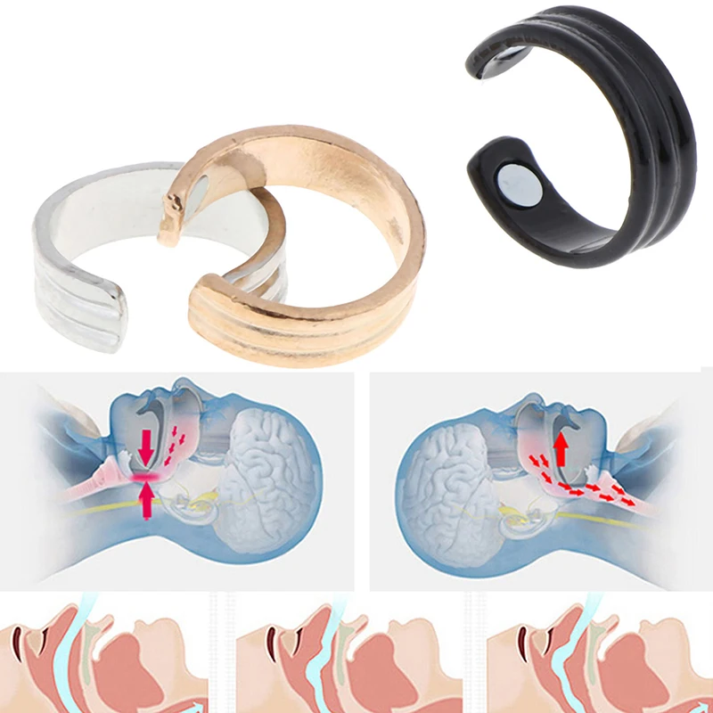 1pcs Acupressure Anti Snoring Ring Titanium Alloy Treatment Breath Sleeping Device New | Красота и здоровье