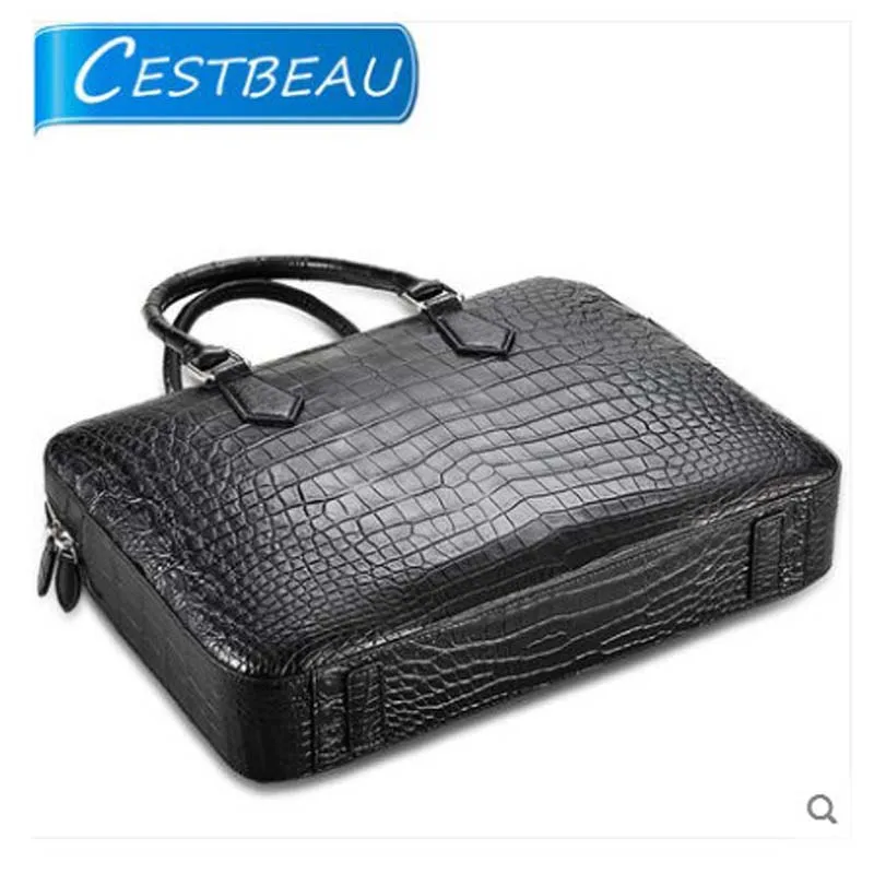 Cestbeau новинка сумка из тайской крокодиловой кожи без швов мужская деловой
