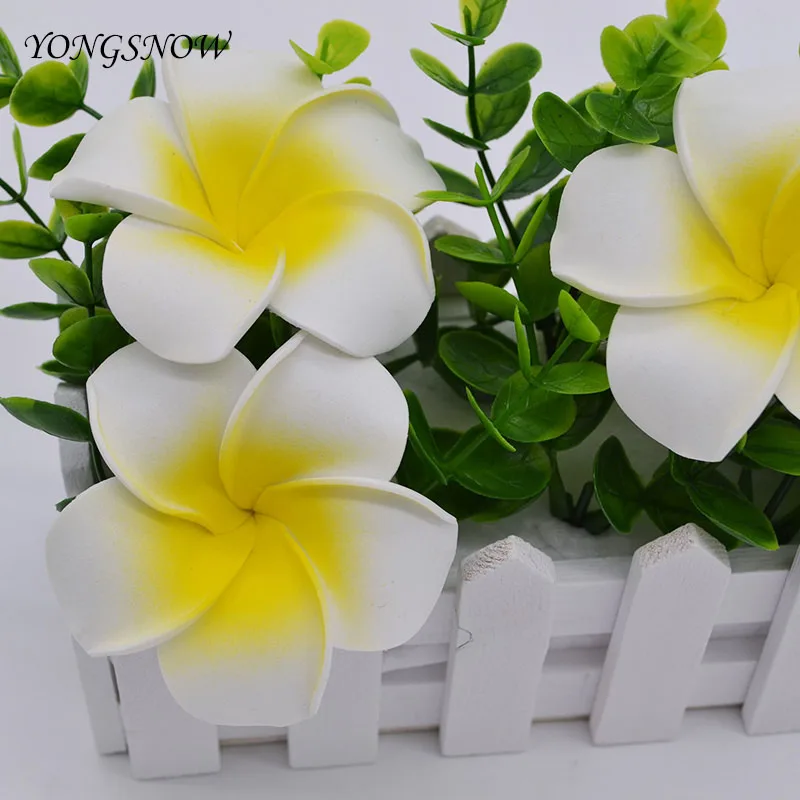 10 шт. Плюмерия PE Пена Frangipani искусственный цветок головной убор домашний сад Цветы из яйца Свадебные украшения вечерние принадлежности