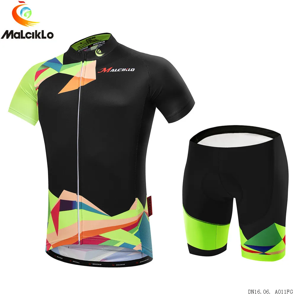 Malciklo 2017 Pro Summer Cycling Jerseys Set Black&Green MTB Bike Cycle Clothing Bicycle Road Maillot Ropa Ciclismo For Men | Спорт и