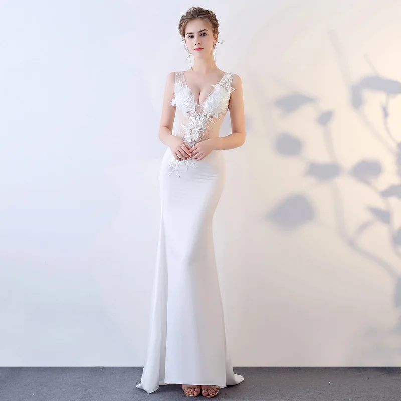 Женское платье Русалочка вечернее из тюля с вышивкой TS337 2019|Вечерние платья| |