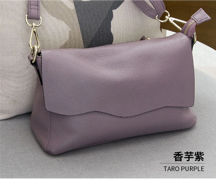 purple MEIGARDASS Горячая Распродажа, Сумки из натуральной кожи, женская модная сумка через плечо, женская кожаная сумка через плечо, женские сумки из коровьей кожи - Цвет: purple