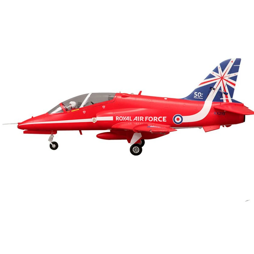 Радиоуправляемый самолет FMS 80 мм Ducted Fan EDF Jet Hawk Red Arrow 6CH с закрывающимися клапанами
