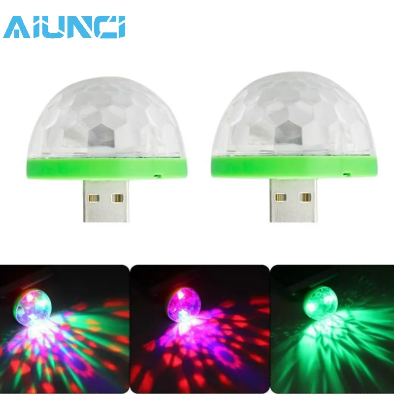 Праздничные светодиодные лампы 3 Вт диджейский свет RGB меняющий цвет активация