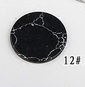 12-25mm Натуральный белый, зеленый, красный и черный Бирюзовый Круглый односторонний материал отверстия сумка DIY серьги руки серьги Подвески Аксессуары - Цвет: 12-25mm