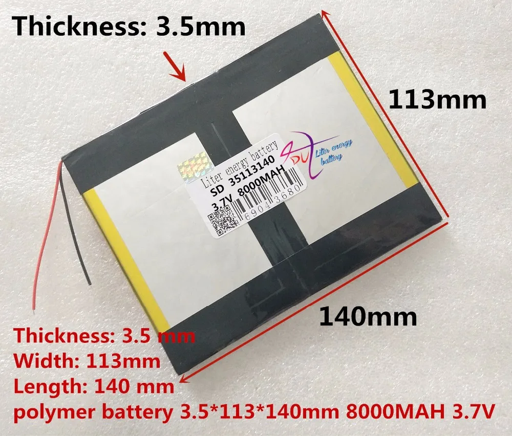 

3.7V 35113140 battery dual core,gemei G6T,VI40 dual core,A11 Quad-Core,tablet pc battery 8000MAH SGR241
