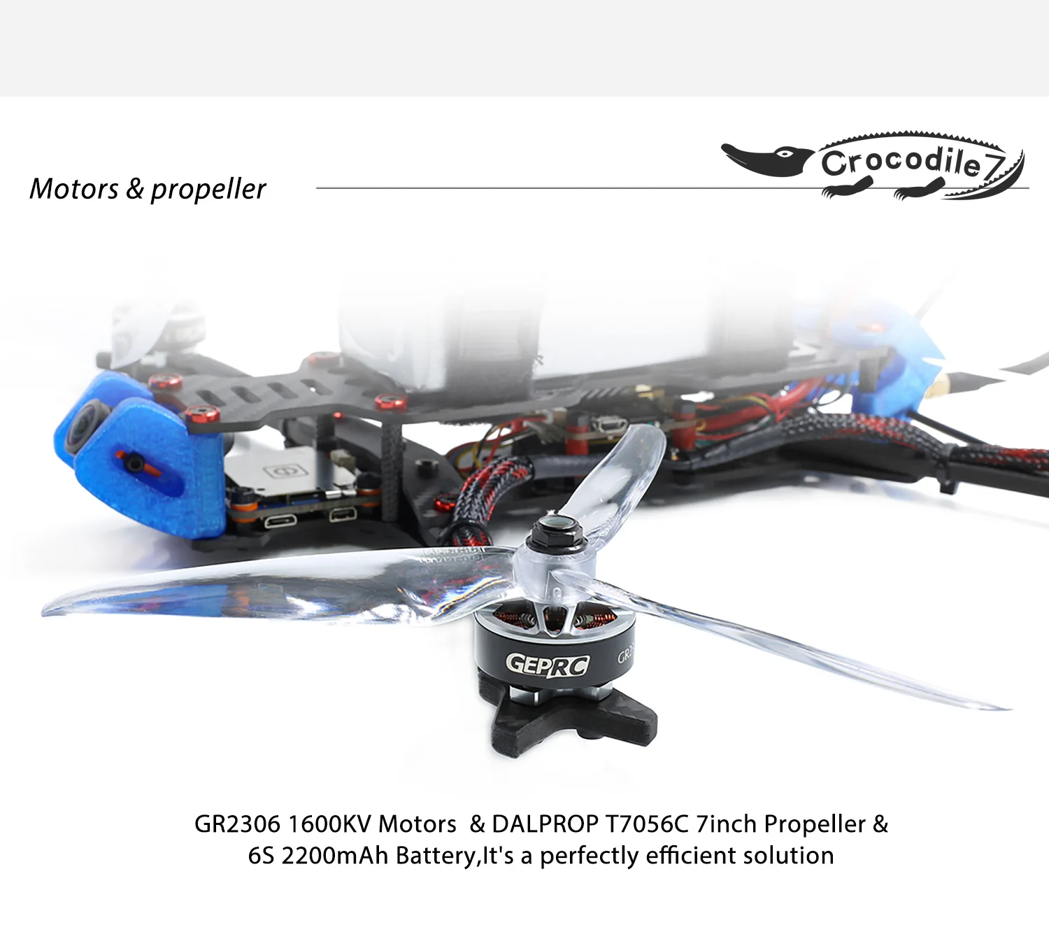 Дрон GEPRC крокодил 7 Pro с широким радиусом действия FPV 315 мм рамка 2306 кв моторы DALProp