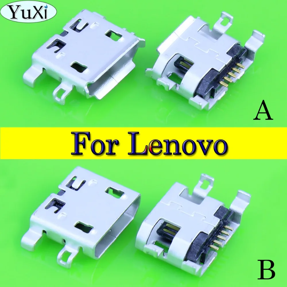 YuXi Micro USB Connector 5P heavy plate B type no side Female Jack For Mobile Mini repair mobile tablet Tail plug Lenovo | Мобильные