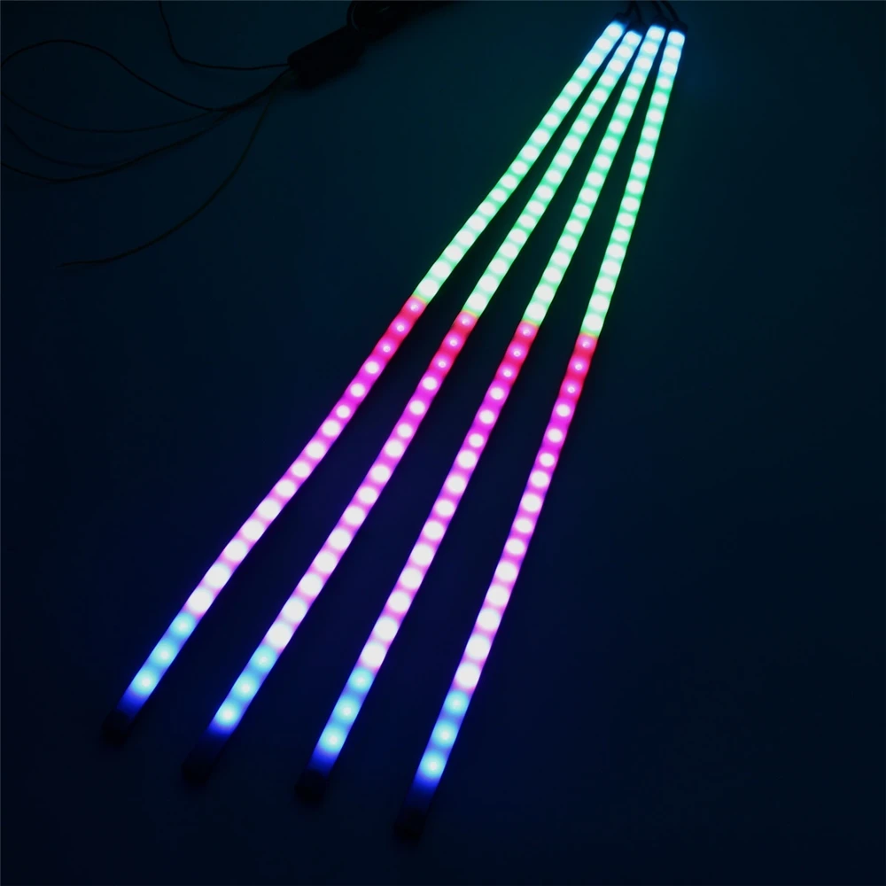 QCDIN RGB 5050 36 светодиодный 60 см 2880LM автомобилей гибкая Декоративная гирлянда атмосфера красочные Гуд решетки освещения