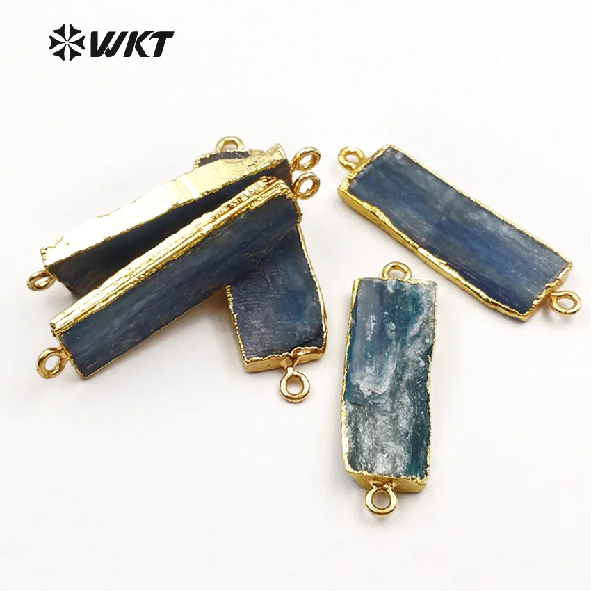 WT-C072 оптовая продажа ожерелье natual blue kyanite прямоугольник синий камень с двойными