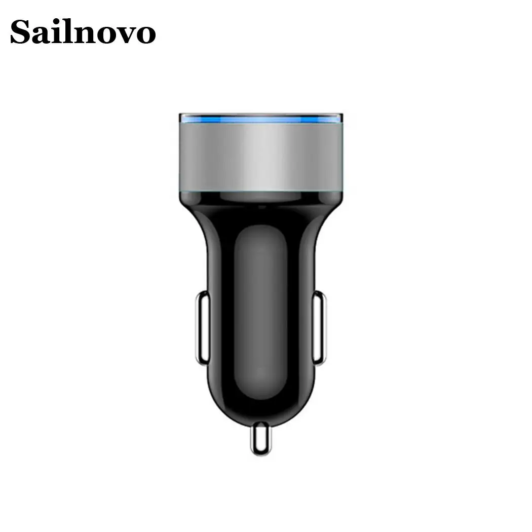 Автомобильное зарядное устройство 3x6 см с двумя usb портами 3 1 А 5 В светодиодный