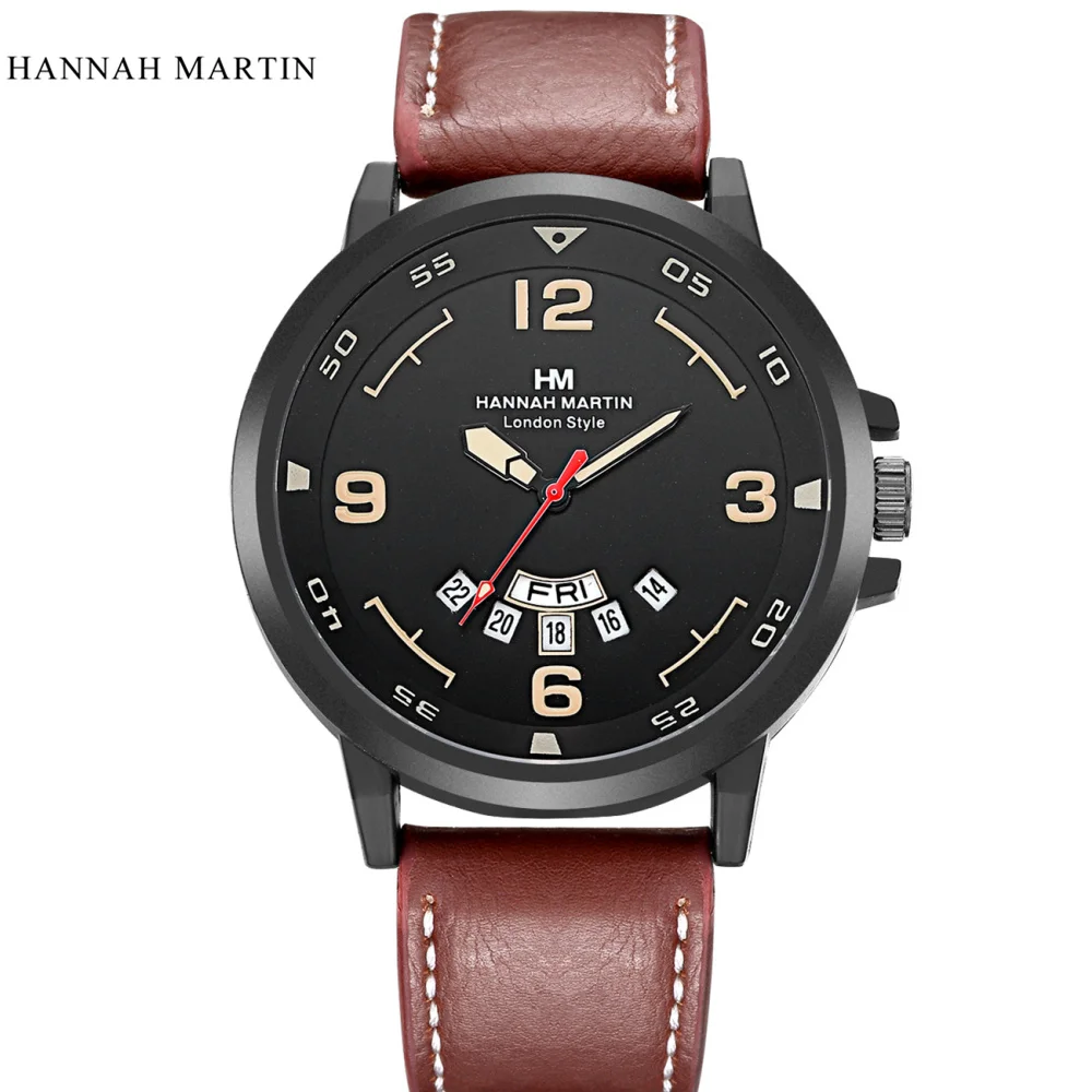 HANNAH MARTIN Relogio Masculino Лидирующий бренд Роскошные мужские часы военные спортивные