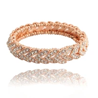 new style rose gold color alloy bracelet female holiday gift heart shaped crystal bracelets fashion jewelry gifts for women