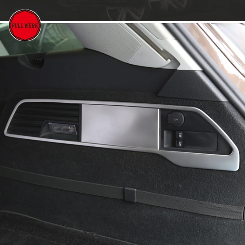 

Stainless Steel Car Styling Trunk Control Switch Trim Cover Plate for VW Touareg 2011-2018 Rear Control Panel Sticker Accessory