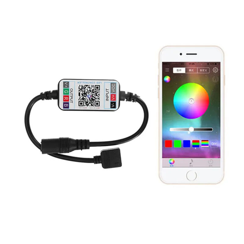 CLAITE 16 миллионов цветов DC5-12V 3X2A 3CH RGB светодиодный Bluetooth Музыкальный Приложение контроллер для 5050 3528 ленточный светильник модули