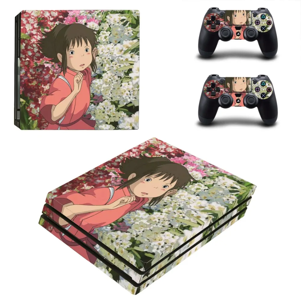 Аниме Sprited далеко PS4 Pro кожи наклейки для Sony PlayStation 4 консоли и 2 контроллеры