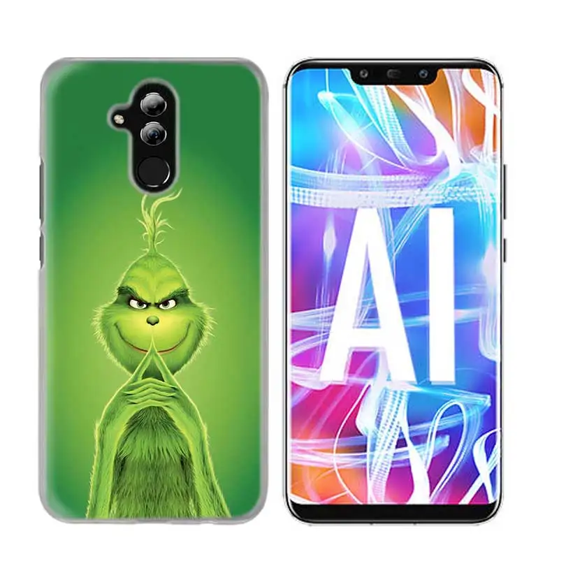 Чехол-накладка для huawei Honor P20 mate 20 10 P10 P9 P8 8X9 Lite P Smart+ Plus Nova 3i прозрачный зеленый Рождественский