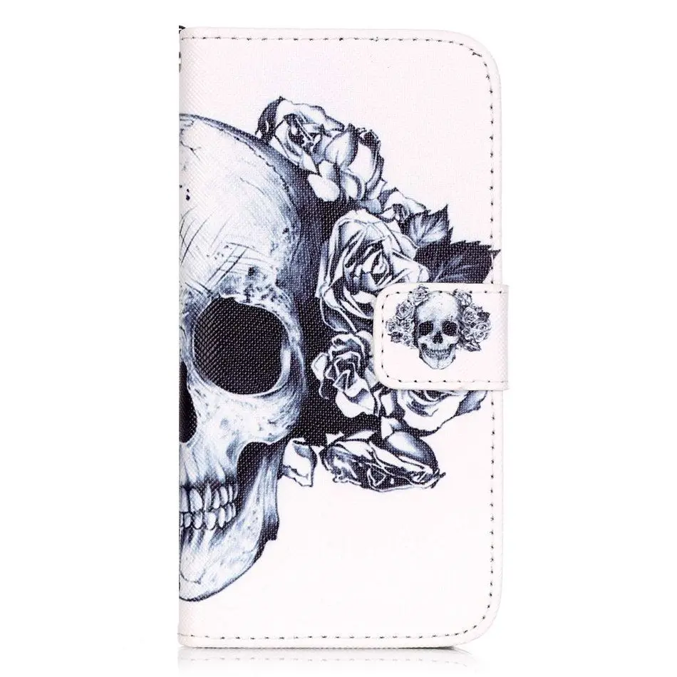Модный чехол для iPhone 7, 8, 6, 6S Plus, 5, 5S, SE, 4, 4S, Капа, скелет, цветы, лотос, слоны, подставка, кошелек, карман для карт, чехол, E03Z