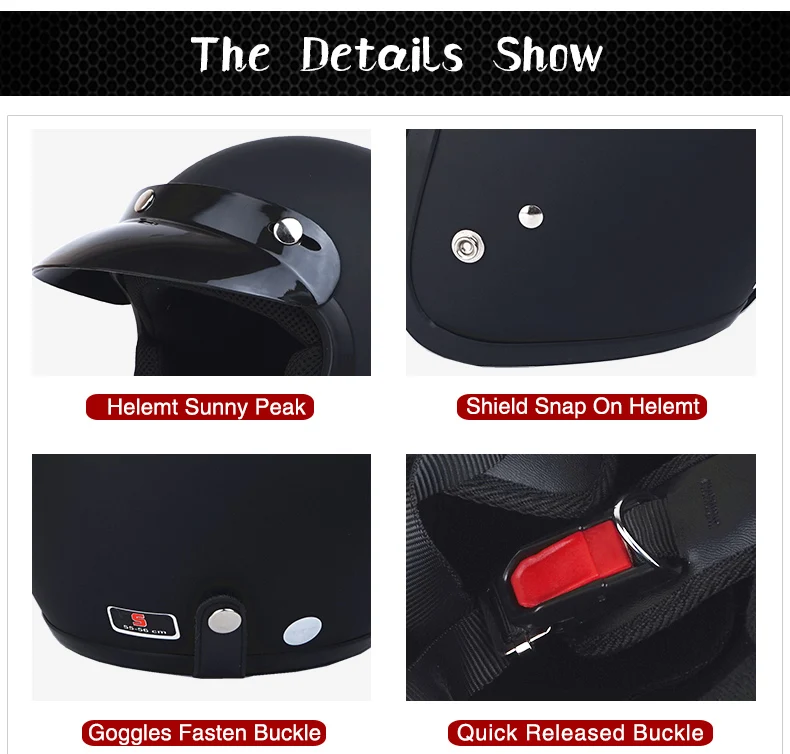 Для взрослых с открытым лицом Jet Casco moto Винтаж moto rcycle шлем moto rbike Ретро шлем скутер 3/4 полушлем capacete de moto cicleta