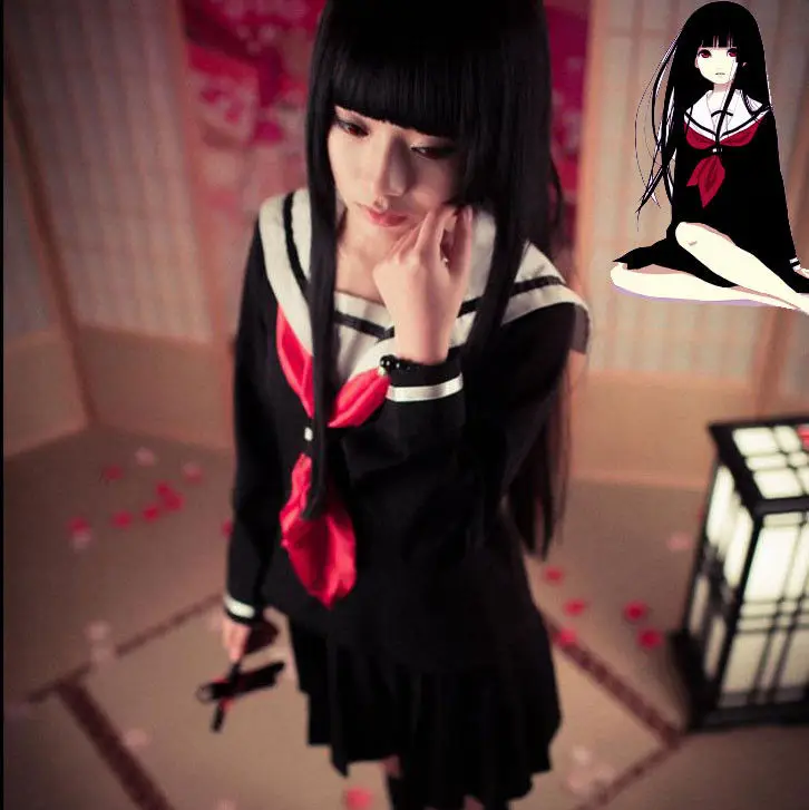 Костюм для косплея аниме Hell Girl Enma ai Корейский Японский Школьный костюм матроса