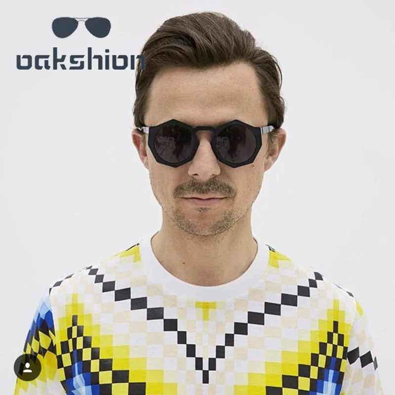 Очки солнцезащитные мужские в стиле стимпанк модные Восьмиугольные круглые