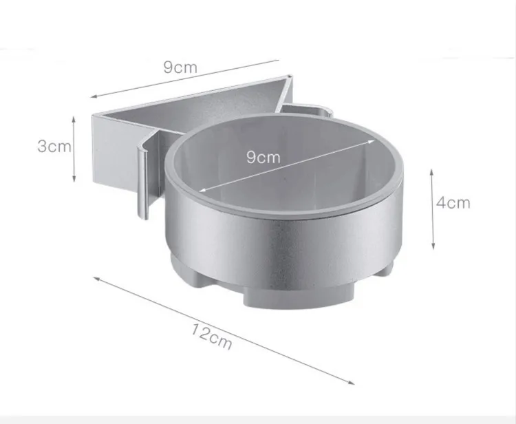 

Durable Hair Dryer Holder Aluminium Wall Mount Hair Dryer Rack Stand And Organizer for Bathroom Accessories