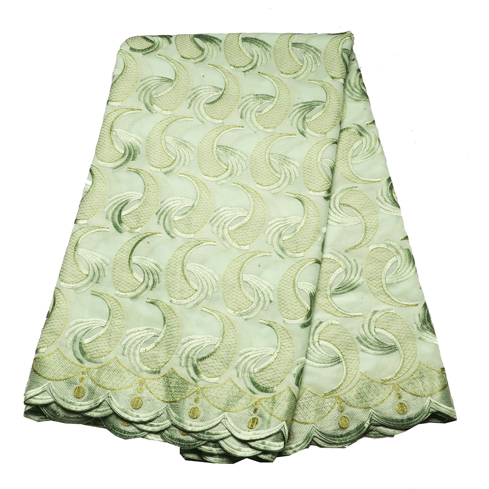 Нигерийское хлопковое швейцарское Тюлевое кружевное полотно 2019 высокое