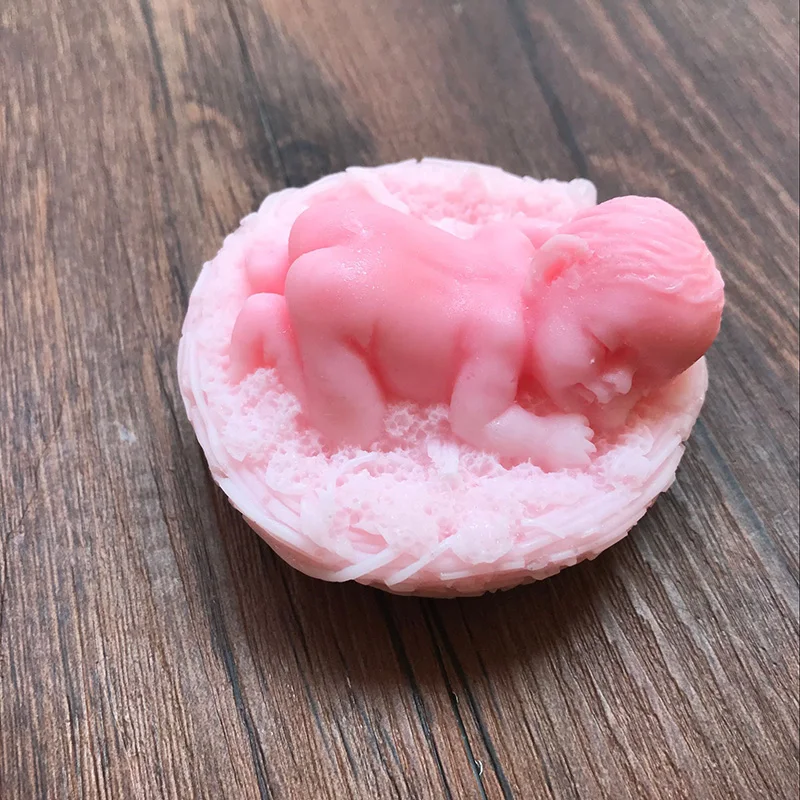 Силиконовая форма в виде спящей свечи 3D Детский гипсовый пластырь формы для
