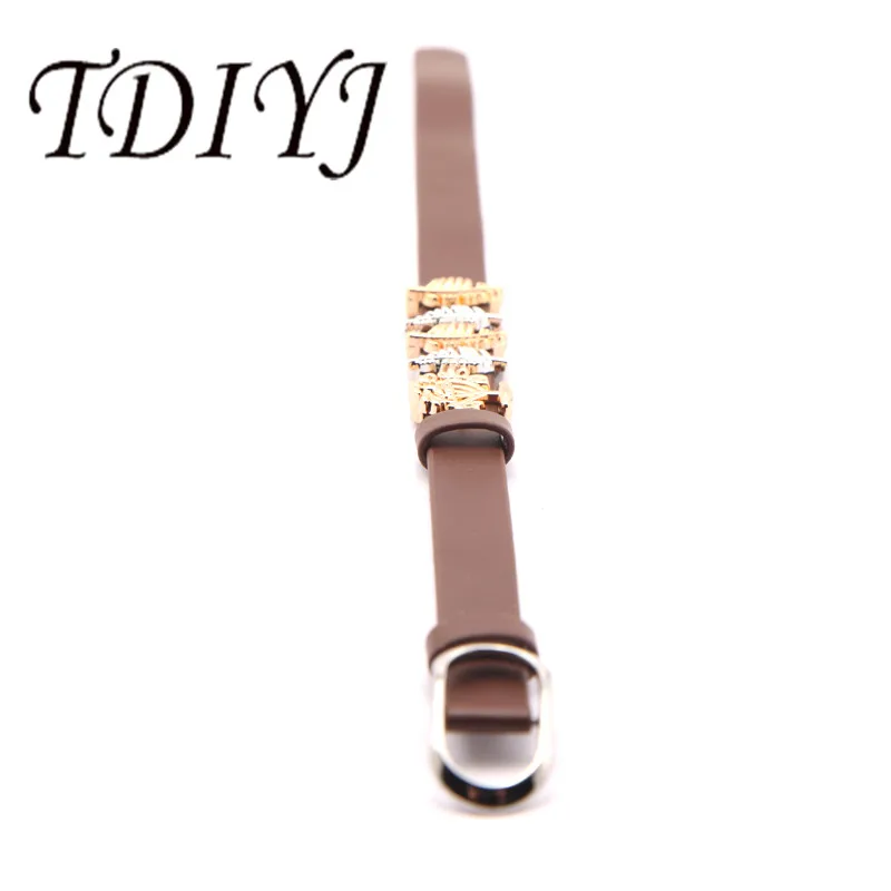 TDIYJ свисающая подвеска Древо жизни листьев из нержавеющей стали|brown bracelet|bracelet