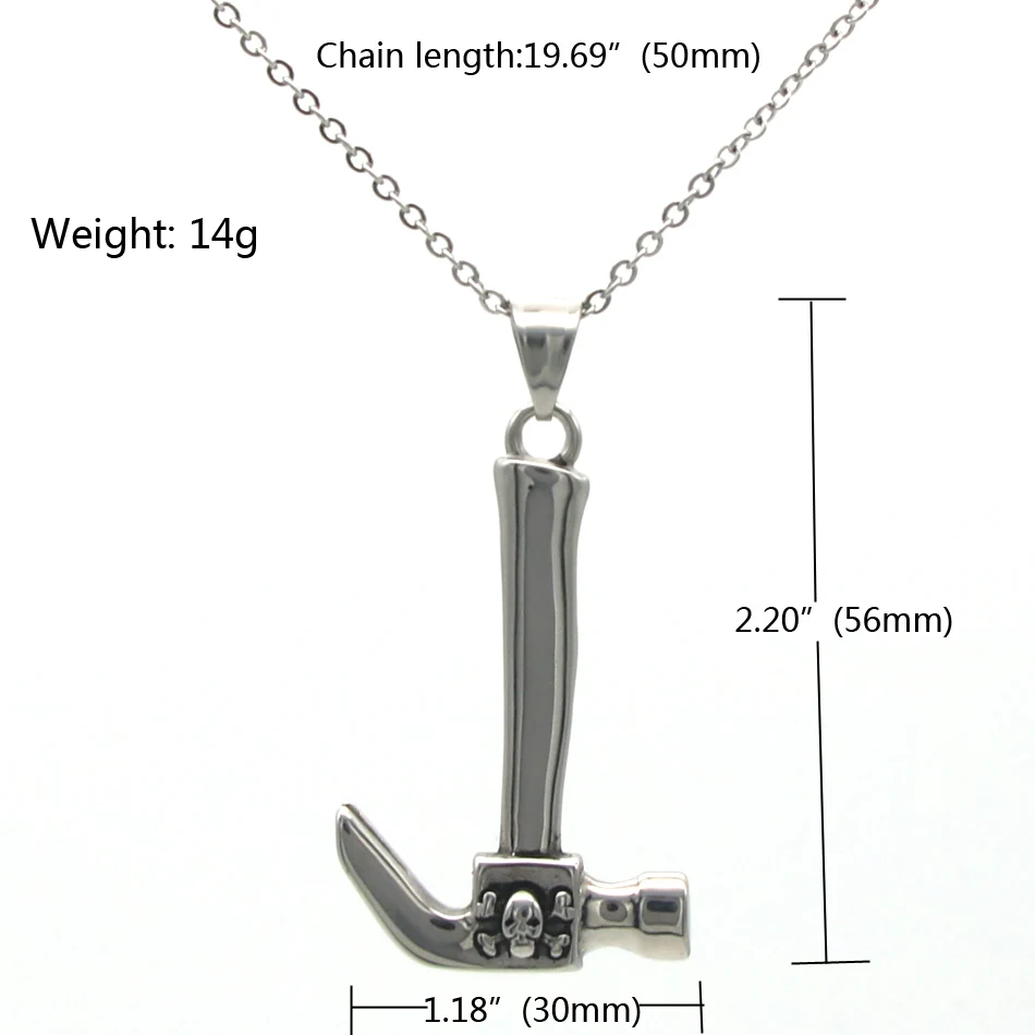 Горячее Колье Панк серебро подвеска в виде топора 500 мм длинное ожерелье Модные