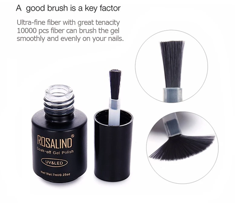 

(12PCS/LOT) ROSALIND Gel Nail Polish for Nails 7ml Pure Colors UV Nail Art Semi Permanent Nail Gel Polish Varnish Manicure Set