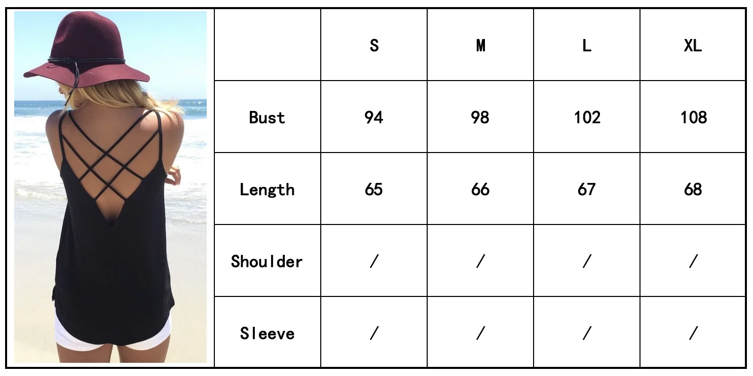 Женская футболка без рукавов с открытой спиной и перекрестными лямками NXB1250 |
