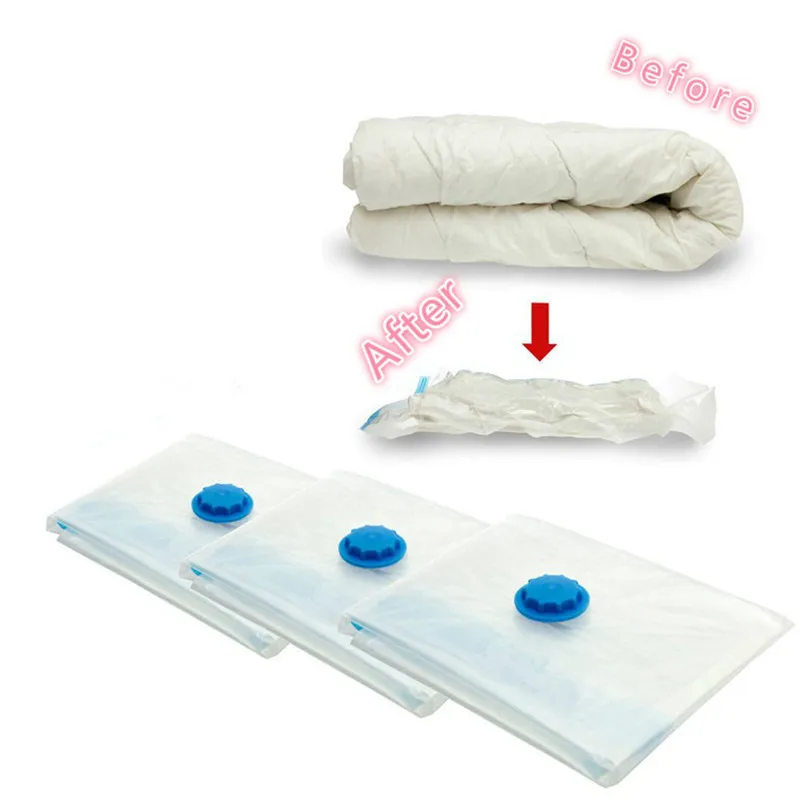 Travel Vacuum Storage Bags Space Saver Reusable Seal for duvet Clothes Towels blankets Bedding Packing Storabag | Дом и сад