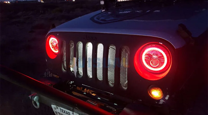 Для Jeep Wrangler Defender светодиодные фары постоянного тока 12 В 24 Внешние 7 дюймов круглый