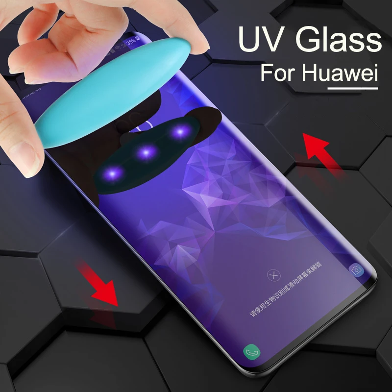 Защита от УФ клея для huawei Honor 8X жидкое УФ закаленное стекло mate 20 Pro P20 mate 10 Pro Honor Note 10 Magic 2 Nova 3 3i