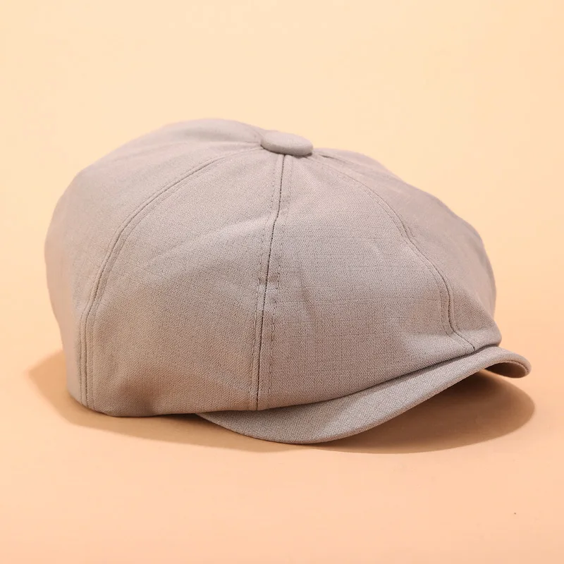 Autumn winter Hat for women men duck tongue berets wild solid color forward cap casual octagonal simple painter hat | Аксессуары для