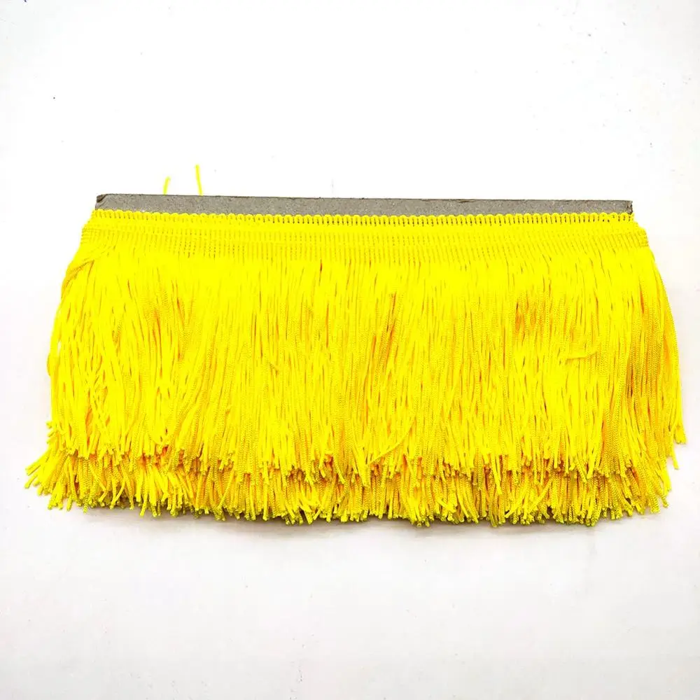 Yellow Новая 10 см широкая кружевная бахрома отделка отделочная кисточка для латинских платьев сценическая одежда кружевные аксессуары лента кисточка - Цвет: Yellow