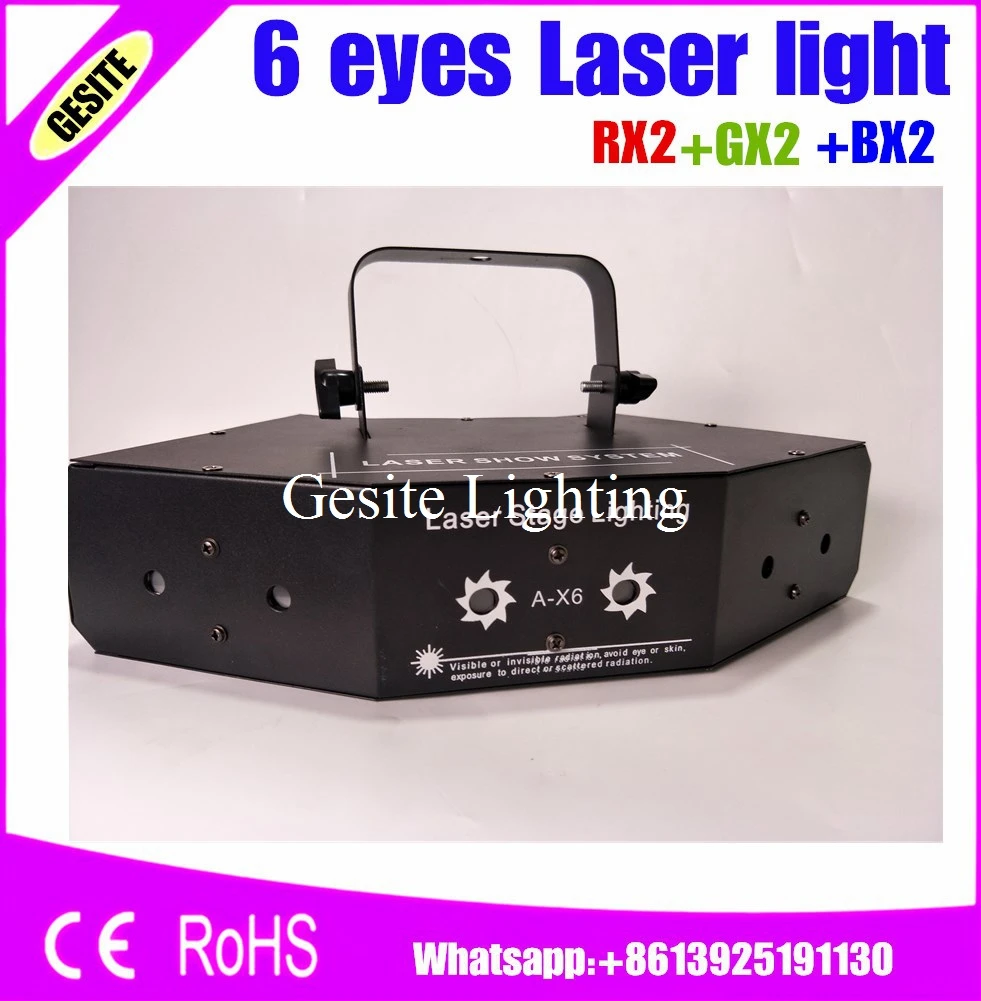 6 глазок laster light сценический свет Свадьба дискотека танцевальные залы бары КТВ