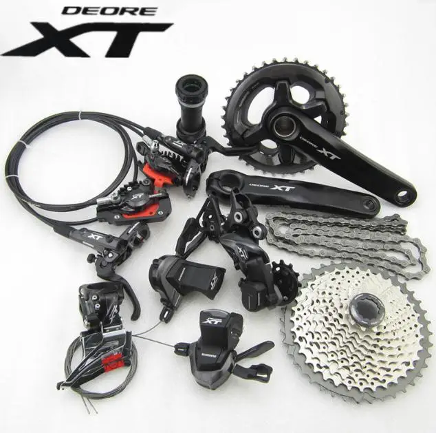 Deore XT M8000 групсет 11s 2*11S 175 мм MTB велосипедные групсеты Гидравлический дисковый тормоз|Шатун и передняя