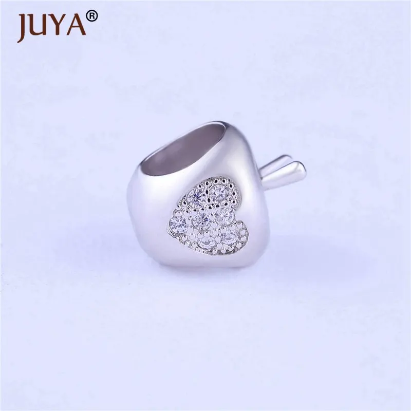 Оптовая продажа высококачественные Медные металлические бусины Juya в виде яблока