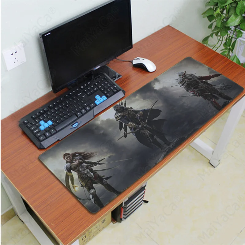 Lock Edge 40X90cm MaiYaCa дизайн the elder scrolls v skyrim большой коврик для мыши PC компьютерный коврик резиновый PC компьютерный игровой коврик для мыши - Цвет: Lock Edge 40X90cm