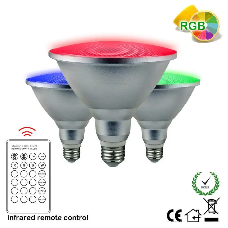Водонепроницаемый RGB Par30 Par38 Светодиодный светильник с дистанционным управлением