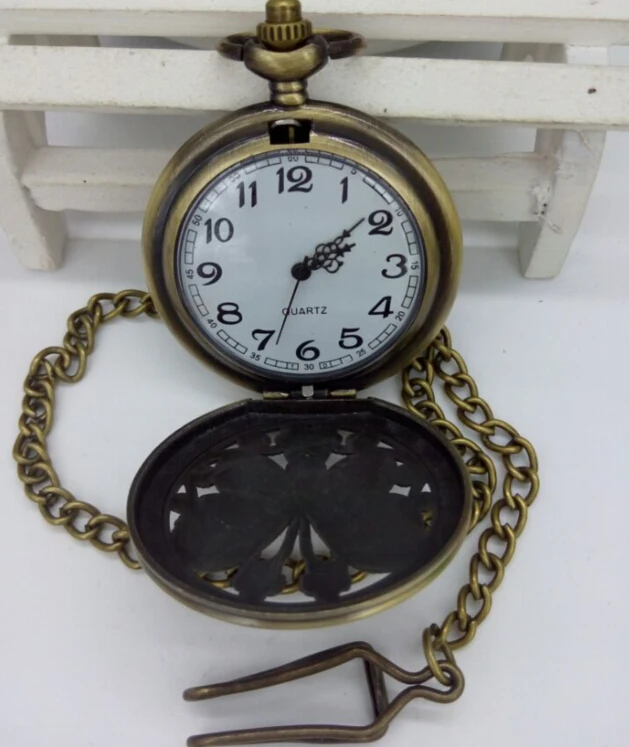 High Quality Retro Style Bronze Steampunk Quartz cowboy chain Clock Pocket Watch Spider Web Hollow | Наручные часы