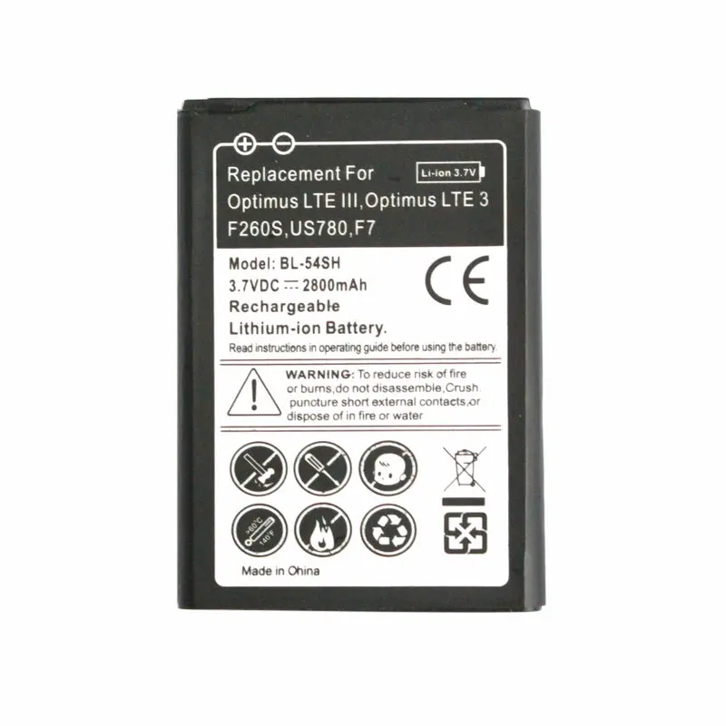 Ciszean 2800 мА/ч BL 54SH BL54SH запасная батарея для LG Optimus LTE III или рюкзак с изображением