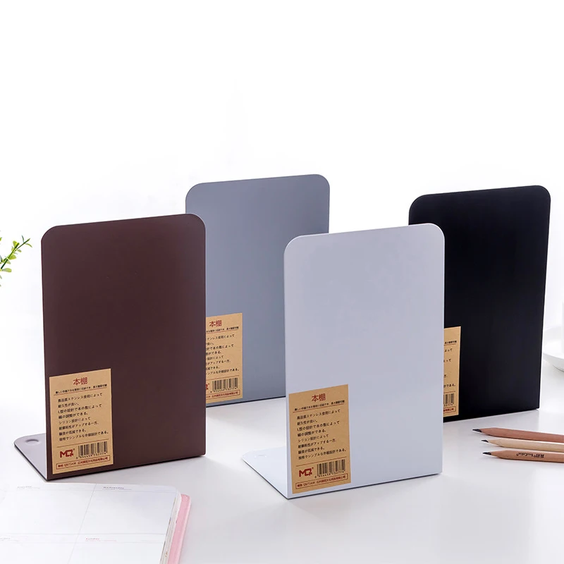 New 4 pcs/set Minimalist and Fashion Style Bookshelf Large Metal Bookend Desk Holder Stand for Books Organizer Gift Stationery | Канцтовары