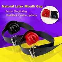 top latex open mouth gag ball bdsm bondage harness fetish wear sex slave sexy games erotic toys adult games sex toys for couples