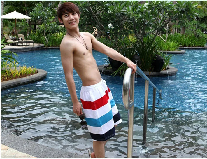 best sellng! 2013new man and woman colthes Lovers Stripe beach pants fashion New shorts swimming Free shipping | Мужская одежда