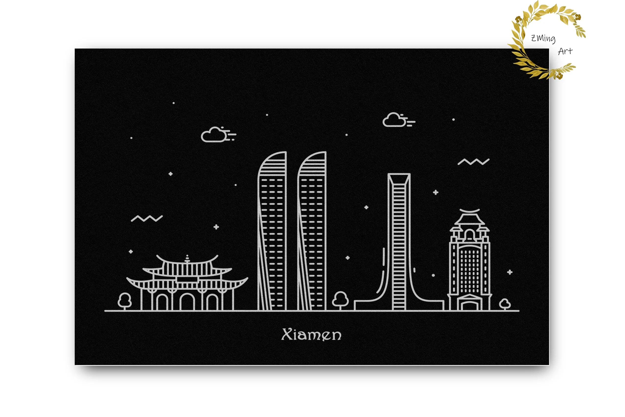 Xiamen Китай минималистичный стиль рисунок на холсте Художественная печать