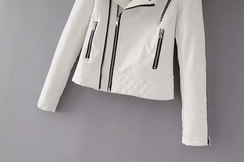Новые модные женские демисезонные куртки из мягкой искусственной кожи женские мотоциклетные молнии байкерские синие пальто черная верхняя одежда Лидер продаж