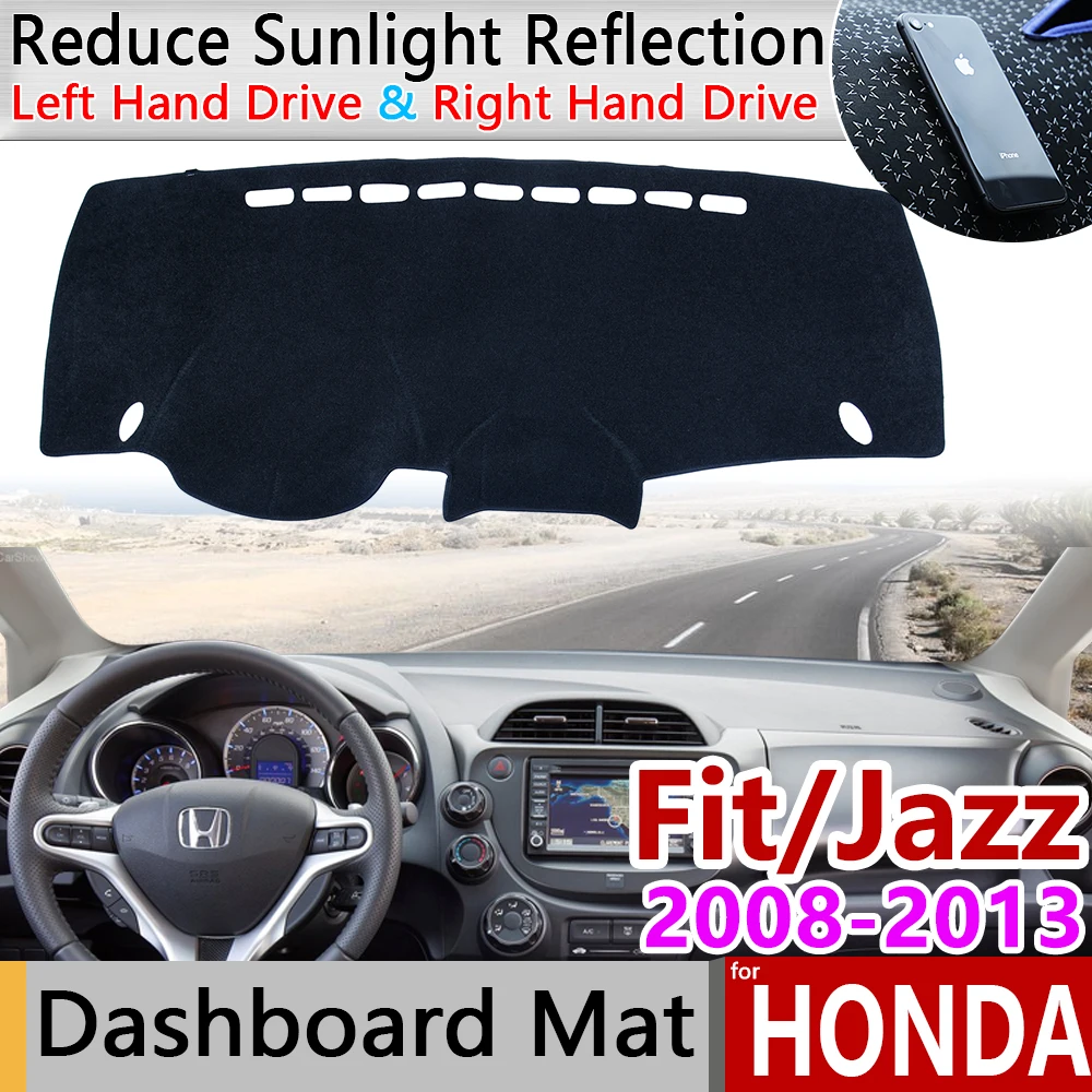 Для Honda Fit Jazz 2008 ~ 2013 Противоскользящий коврик на приборную панель солнцезащитный